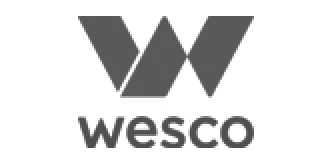 A black geometric W logo sits above the word wesco in lowercase black letters, all set against a white background.