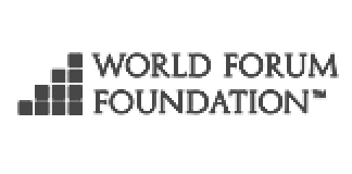 World Forum Foundation logo featuring colorful stacked square blocks on the left and text on the right.