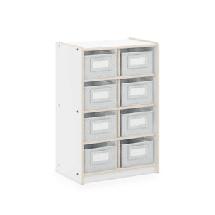 G80216 EdQ Essentials Cubby Bin Storage Organizer White Main-1 | White