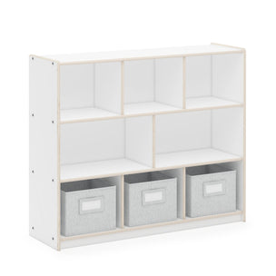 G80215 EdQ Essentials Three Shelf Compartment Storage White Main-1 | White