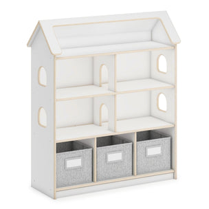 G80229 EdQ Dollhouse Bookcase White Main | White