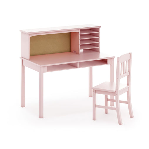 G27640 Media Desk and Chair Set Pink Silo | Pink