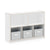 G80213 EdQ Essentials Two Shelf Compartment Storage 30in White Main-1 | White