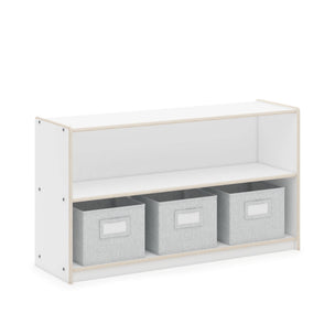 G80210 EdQ Essentials Two Shelf Open Storage 24in White Main-1 | White