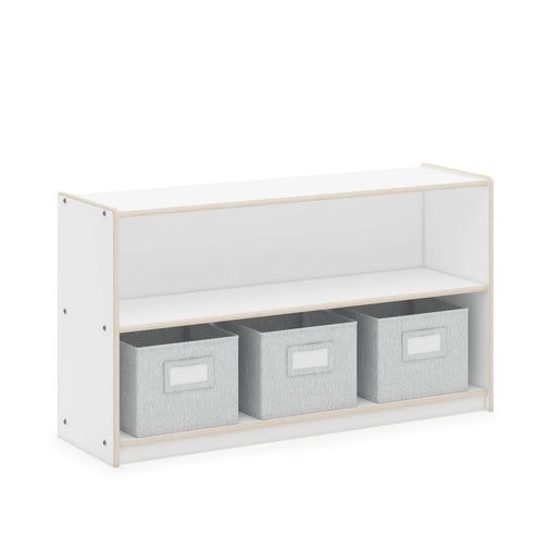 G80210 EdQ Essentials Two Shelf Open Storage 24in White Main-1 | White