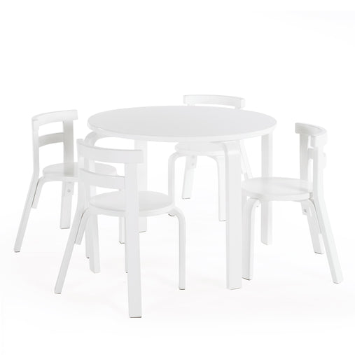 G81041 Nordic Table and 4 Chairs White Silo 1 Main | White