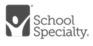 School Specialty logo featuring an abstract human figure alongside the text School Specialty, reflecting educational excellence.