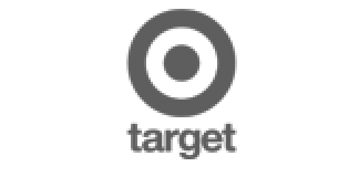 A black bullseye symbol sits above the word target in lowercase letters, creating a bold and recognizable Target logo.