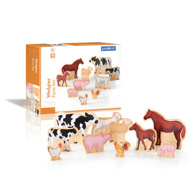 Guidecraft Wedgies Farm Animals Set