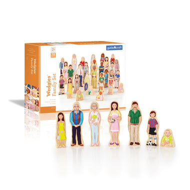 Guidecraft Wedgies Multi-Cultural Family Set