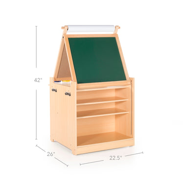 Guidecraft Kids' Desk to Easel Art Cart G51089 06