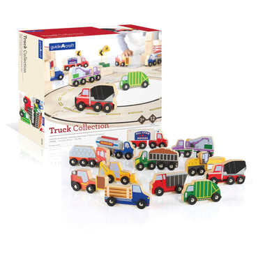 Guidecraft Wooden Truck Collection Set of 12