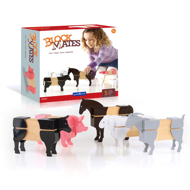Guidecraft Block Mates Farm Animals