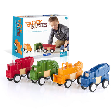 Guidecraft Block Mates Construction Vehicles