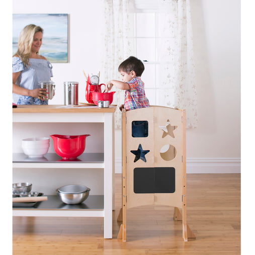 Guidecraft Classic Kitchen Helper® Stool - Natural G97325 07