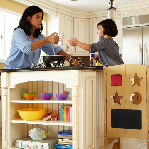 Guidecraft Classic Kitchen Helper® Stool - Natural G97325 08