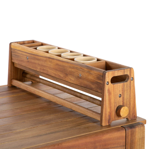 G52011 Acadia Outdoor Art Activity Table Silo 3 Caddy Detail A