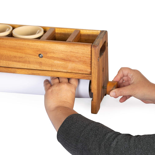 G52011 Acadia Outdoor Art Activity Table Silo 3 Caddy Detail B