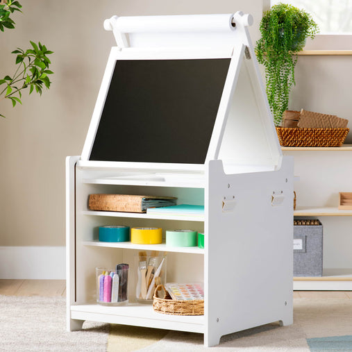 G51090_Desk to Easel Art Cart_White_Env 2957 | White