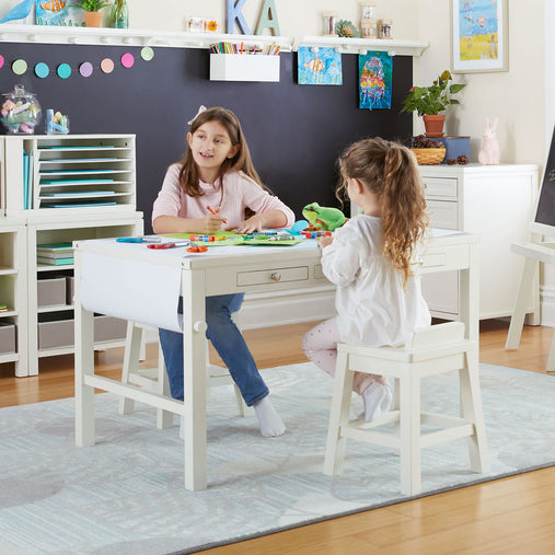 G77108 Martha Stewart Crafting Kids Art Stool White Lifestyle 1 | Creamy White