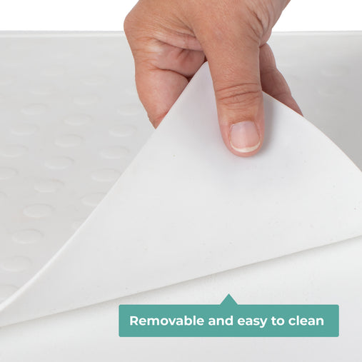 G97406 Contemporary Kitchen Helper Double White Mat | White