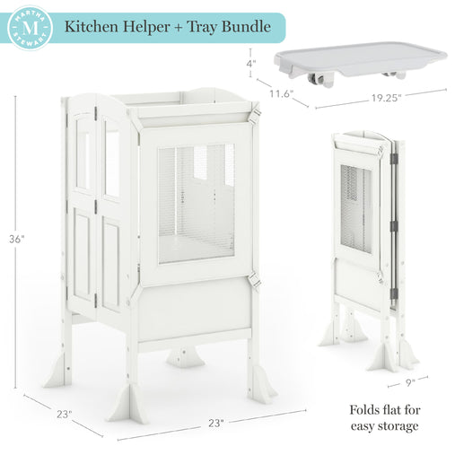 G97554-MS Kitchen Helper Tray Bundle White1 | White