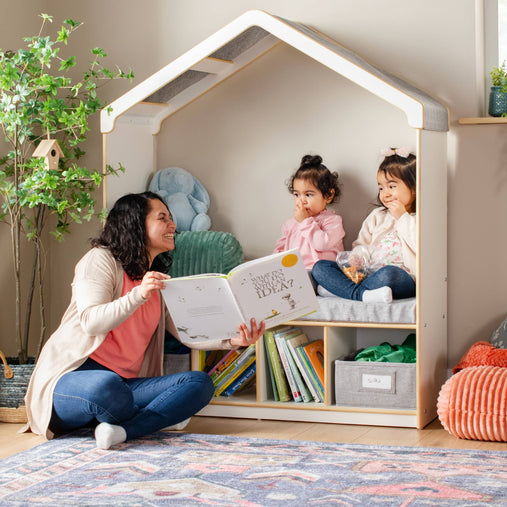 G80331 EdQ Reading Seating Nook and Storage White Lifestyle 2060 | White