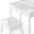 G85710 Classic White Vanity and Stool Detail | White