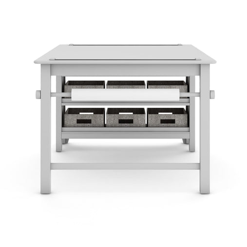 G76909 Martha Stewart Living and Learning Kids' Art Table and Stool Set Gray Side 2 | Gray