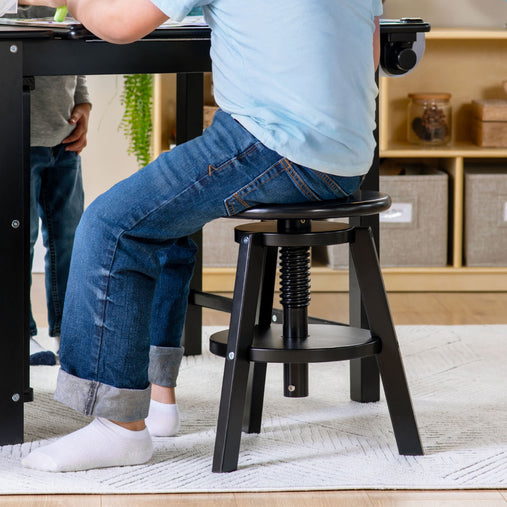 G51095 G51098 Adjustable Drafting Stool Black Env 3761 | Black