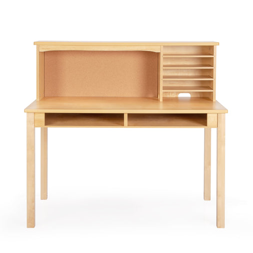 G27653 Media Desk Natural Silo 2 Desk Front | Natural