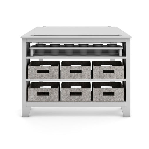 G76909 Martha Stewart Living and Learning Kids' Art Table and Stool Set Gray Side 1 | Gray