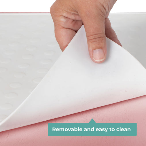 G97344 Contemporary Kitchen Helper Stool Pink mat | Pink