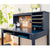 G27641 Navy Media Desk Quarter | Navy