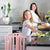 G97344 Contemporary Kitchen Helper Stool Pink Lifestyle 2 | Pink