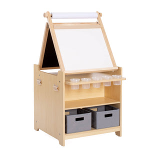 G51091 Desk to Easel Art Cart Natural Silo 1 Config 1A | Natural