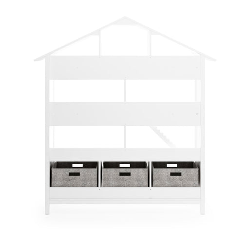 G76807 Martha Stewart Living and Learning Kids' Dollhouse Bookcase White Back | Linen White