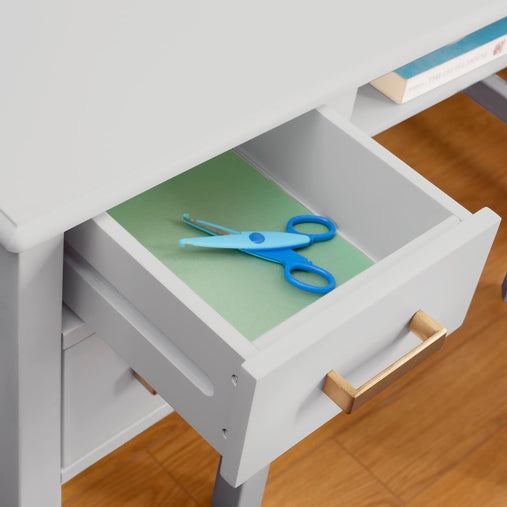 G27651-Taiga desk and hutch gray detail2 environment update | Gray