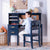 G27652 Taiga Desk and Hutch Navy Lifestyle 1 Crop | Navy