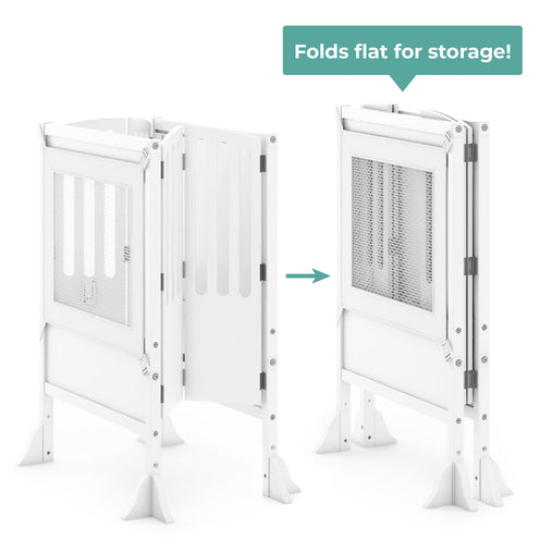 G97406 Contemporary Kitchen Helper Double White Folding | White