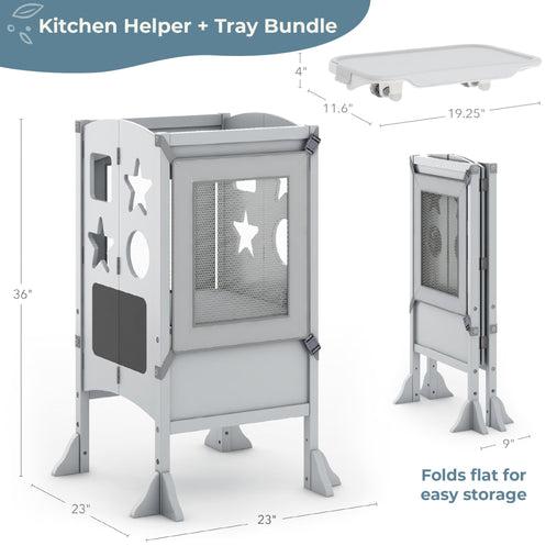 G97540 Dimensions folds flat Classic Grey | Gray