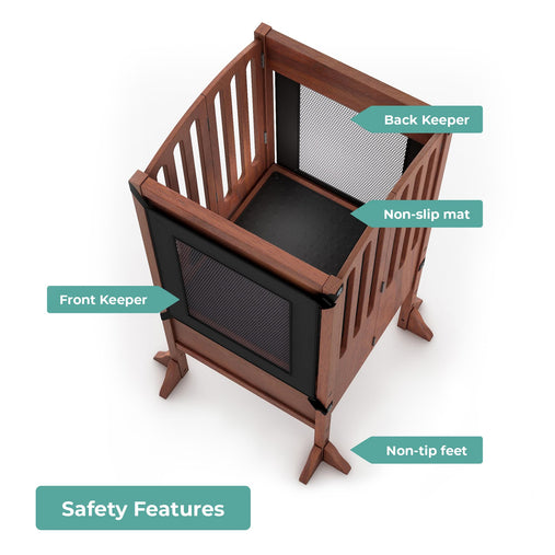 G97340 Contemporary Kitchen Helper Walnut Saftey | Walnut