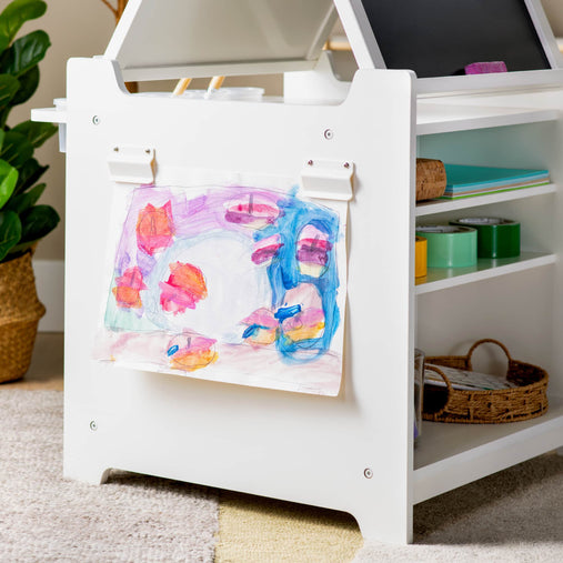 G51090 Desk to Easel Art Cart White Env 2978 | White
