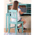 G27644 Childrens Media Desk and Chair Set Teal Chair Detail | Teal