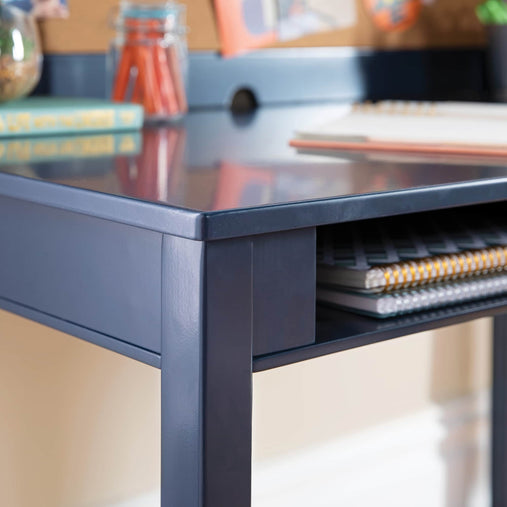 G76608 Martha Stewart Sams Club Desk with Hutch and Chair Navy Env Detail 2 | Navy