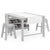 G76909 Martha Stewart Living and Learning Kids' Art Table and Stool Set Gray Quarter with Stools | Gray