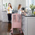 G97344 Contemporary Kitchen Helper Stool Pink Lifestyle 1 | Pink