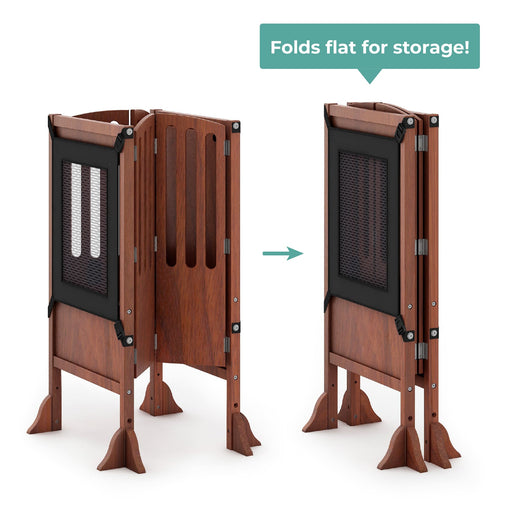 G97340 Contemporary Kitchen Helper Walnut Folding | Walnut