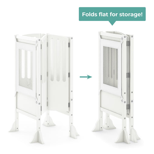 G97341 Contemporary Kitchen Helper Ivory Folding | Ivory