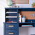 G27652 Taiga Desk and Hutch Navy Detail 1 | Navy